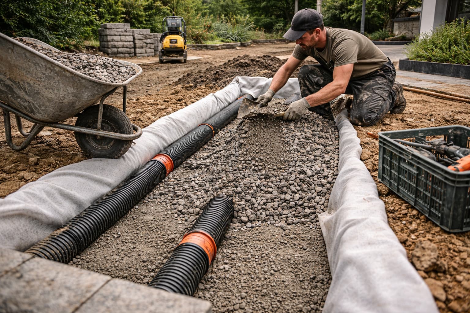 Drainage et préparation du terrain